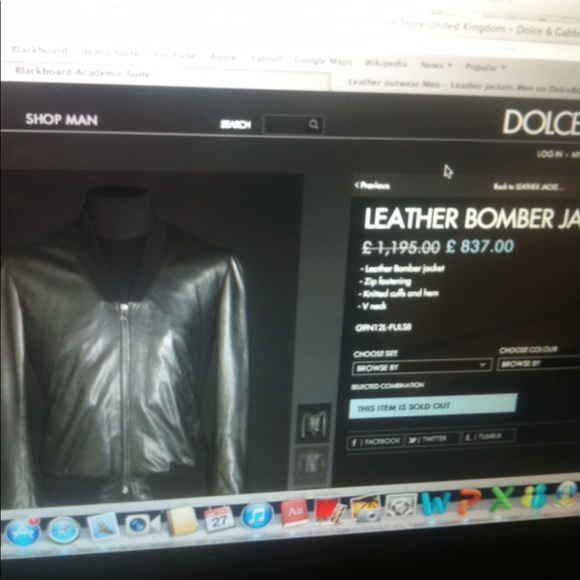 Men’s Dolce & Gabbana leather bomber - Picture 2 of 3